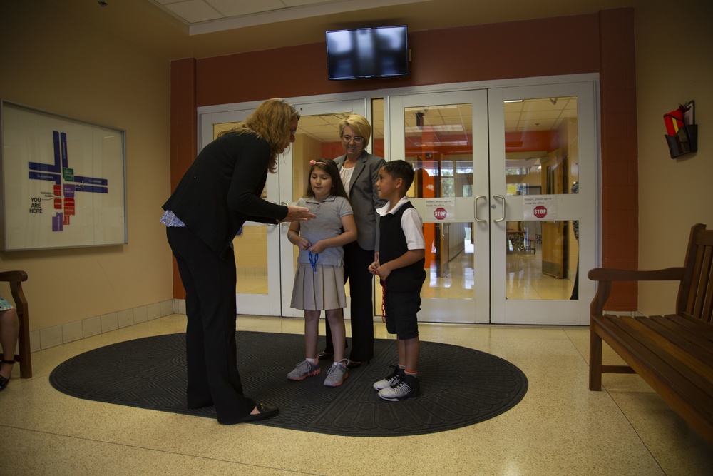 SecDef spouse, Leah Esper, tours Camp Lejeune