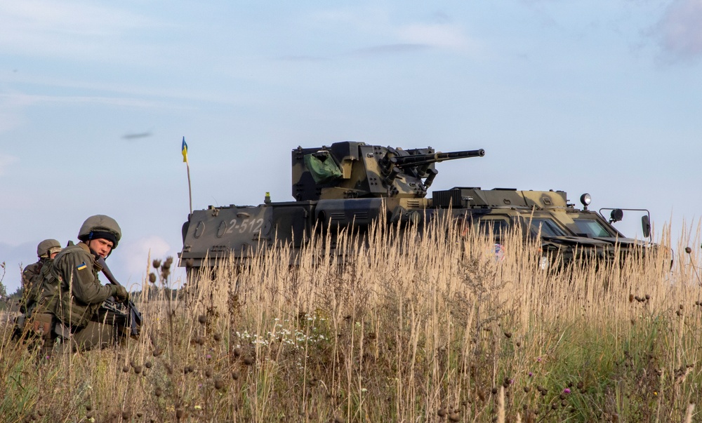 U.S. and Ukranian Forces display a united front during first everU.S./Ukraine  brigade sized element live fire