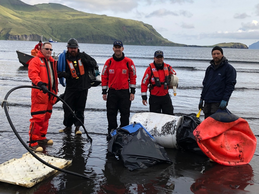 Coast Guard, local partner personnel test geographical response strategies on Akutan Island, Alaska