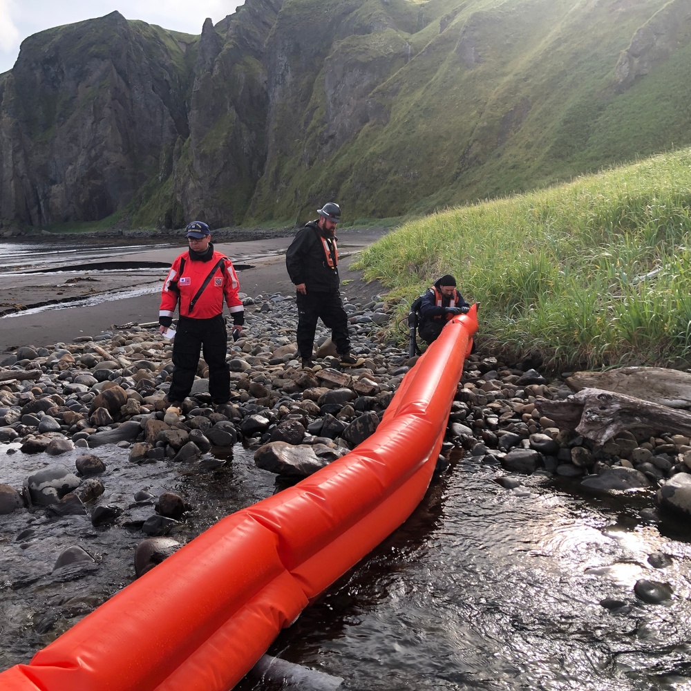 Coast Guard, local partner personnel test geographical response strategies on Akutan Island, Alaska