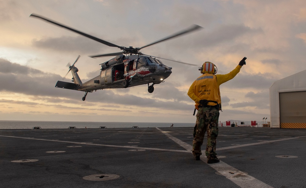 USNS Mercy Conducts Flight Operations