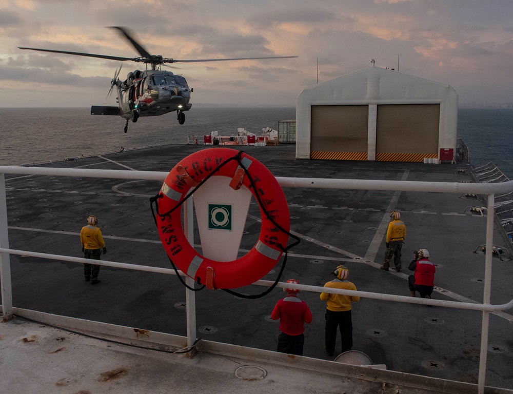 USNS Mercy Conducts Flight Operations