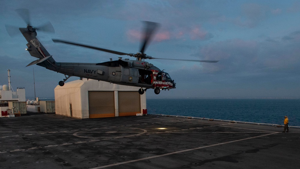 USNS Mercy Conducts Flight Operations