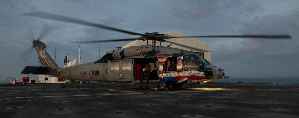 USNS Mercy Conducts Flight Operations