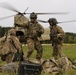 U.S. Soldiers prepare for a vehicle airlift during Saber Junction 19