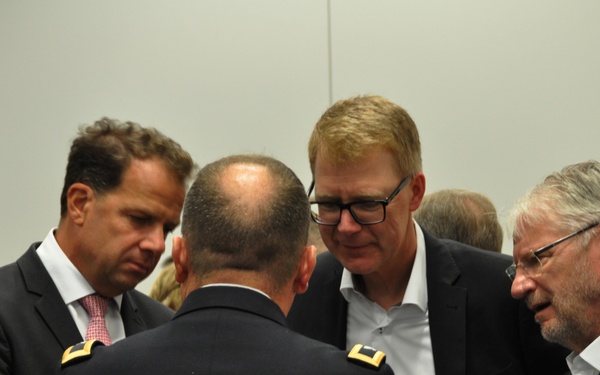 AFRICOM hosts a reception for the American Chamber of Commerce in Germany