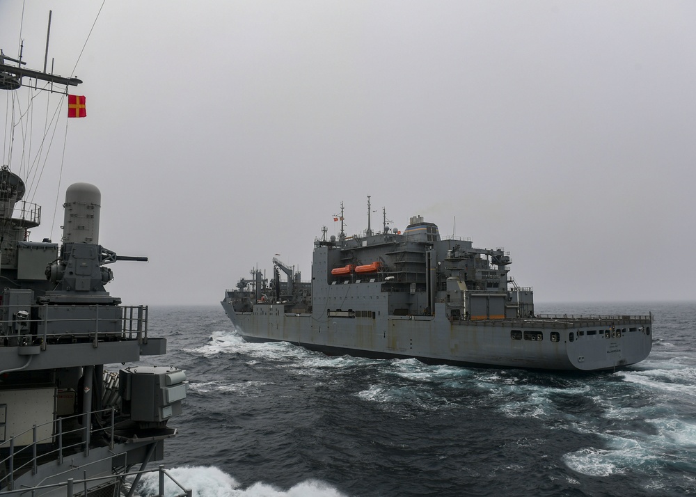 USS Normandy Conducts Underway Replenishment With USNS McLean