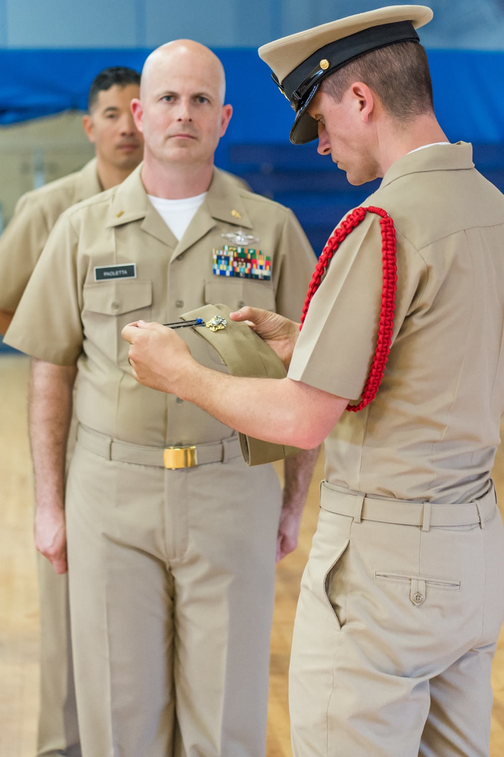 190926-N-TE695-0027 NEWPORT, R.I. (Sept. 26, 2019) -- Navy Officer Development School conduct khaki uniform inspection