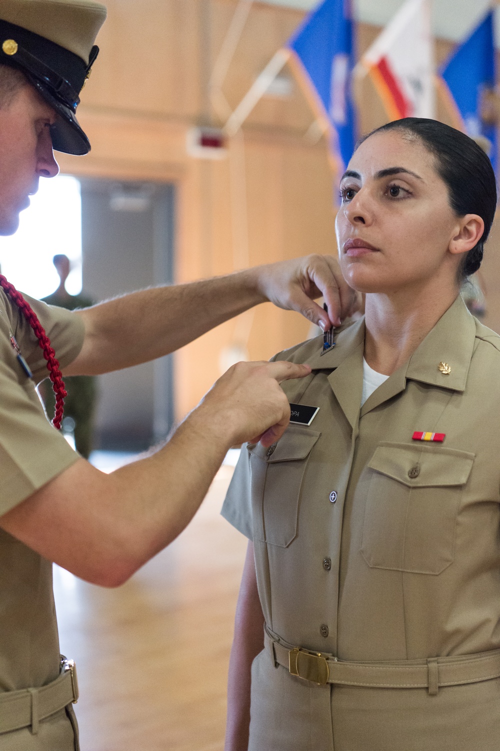 190926-N-TE695-0025 NEWPORT, R.I. (Sept. 26, 2019) -- Navy Officer Development School conduct khaki uniform inspection