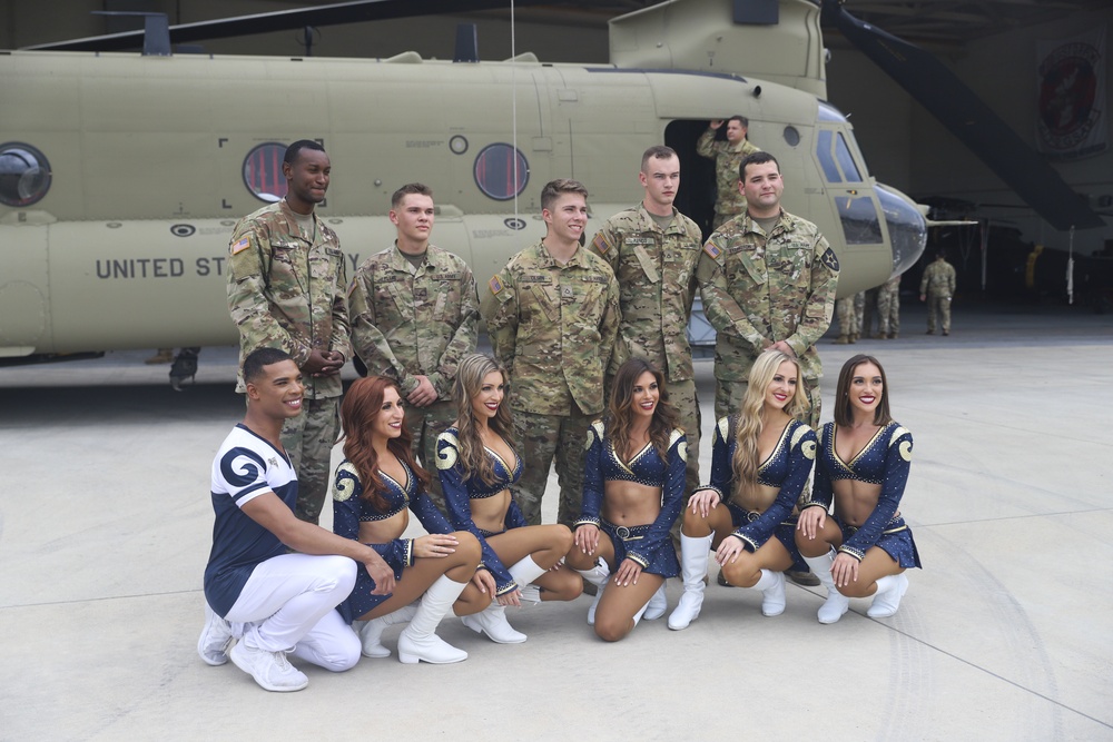 LA RAM CHEERLEADERS VISIT CAMP HUMPHREYS