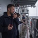 A HNLMS Van Speijk Sailor Communicates information