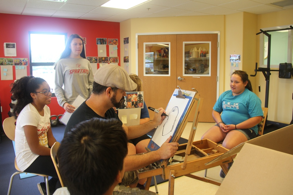 Artist visits Fort McCoy SAC/YC