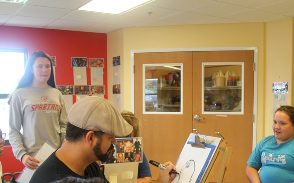 Artist visits Fort McCoy SAC/YC