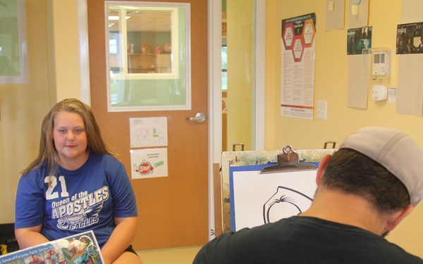 Artist visits Fort McCoy SAC/YC