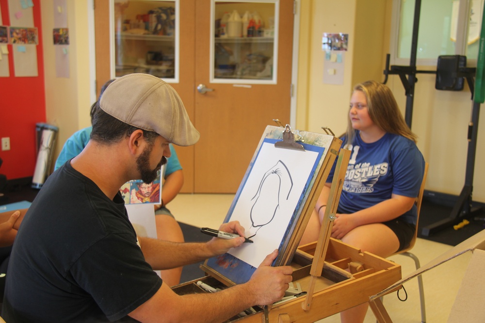 Artist visits Fort McCoy SAC/YC