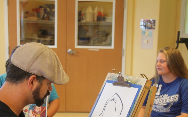 Artist visits Fort McCoy SAC/YC