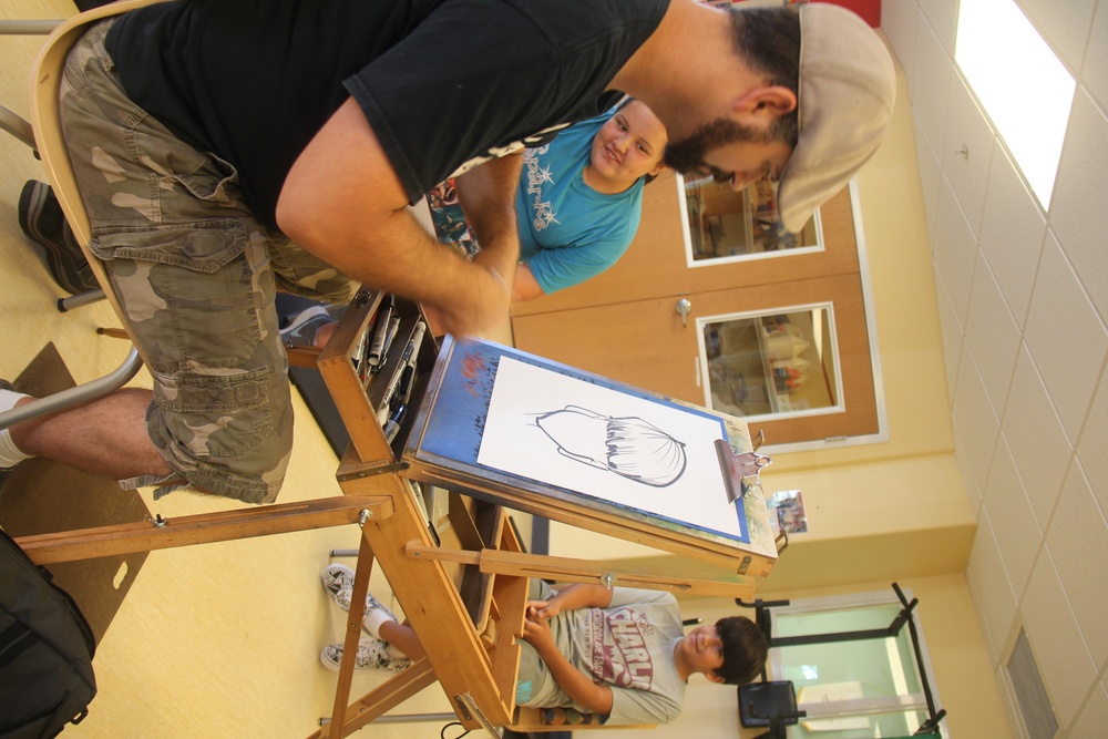 Artist visits Fort McCoy SAC/YC