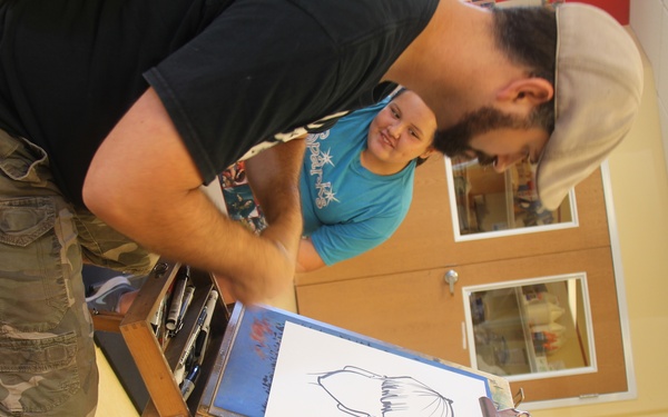 Artist visits Fort McCoy SAC/YC