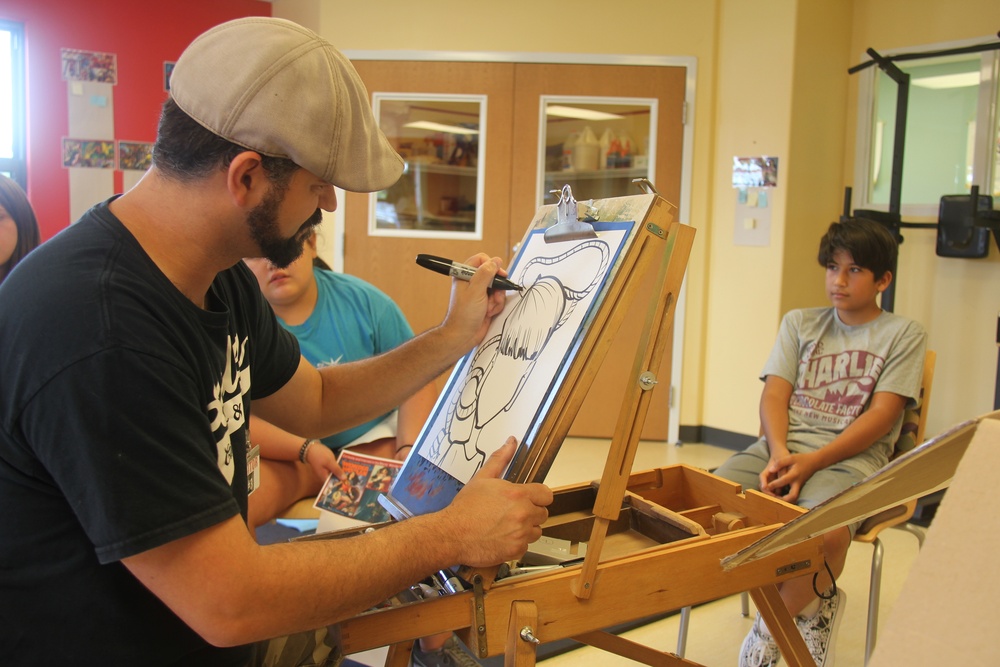 Artist visits Fort McCoy SAC/YC
