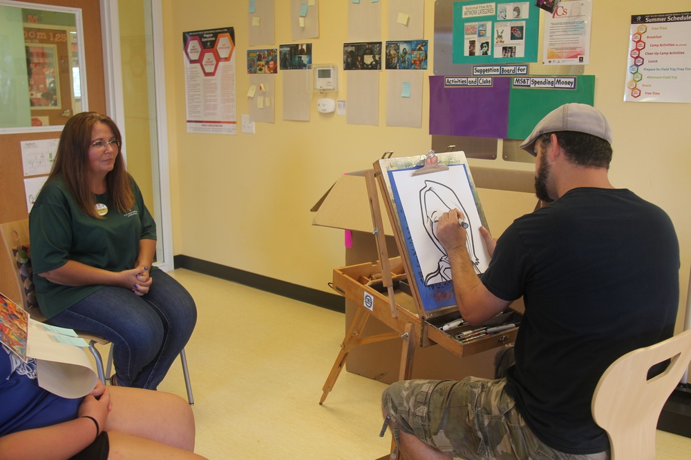 Artist visits Fort McCoy SAC/YC