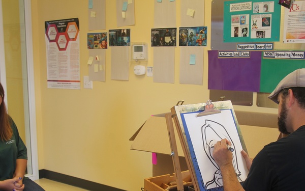 Artist visits Fort McCoy SAC/YC