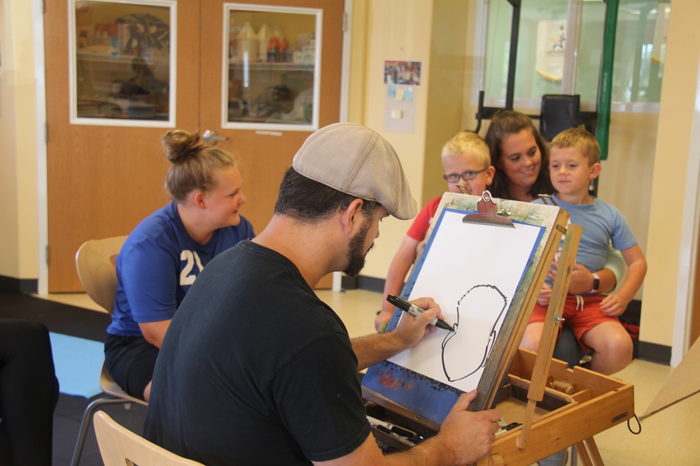 Artist visits Fort McCoy SAC/YC