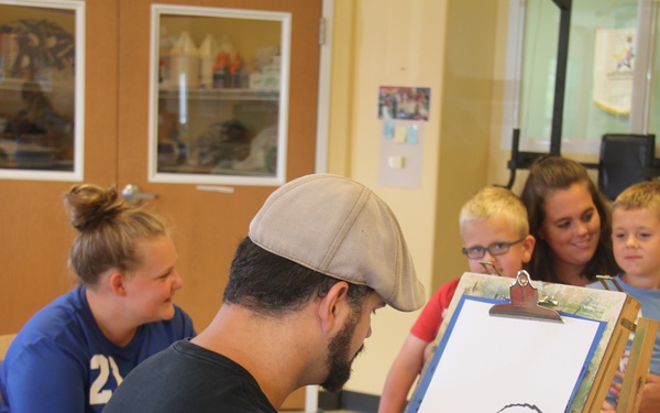 Artist visits Fort McCoy SAC/YC