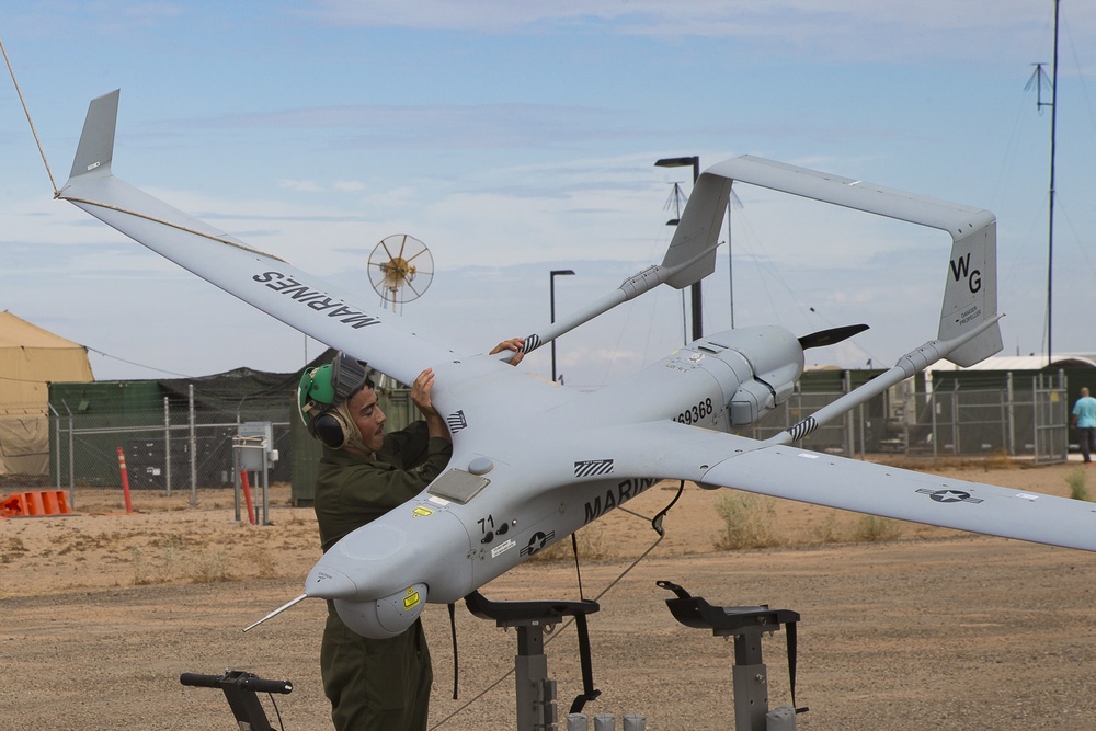 MAWTS-1 Marines Conduct an RQ-21 Launch