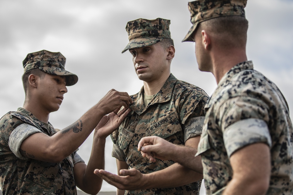 Cpl. Alfaro Receives NAM during his promotion