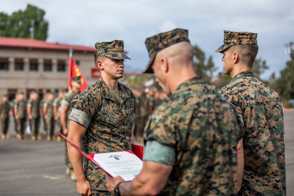 Cpl. Alfaro Receives NAM during his promotion