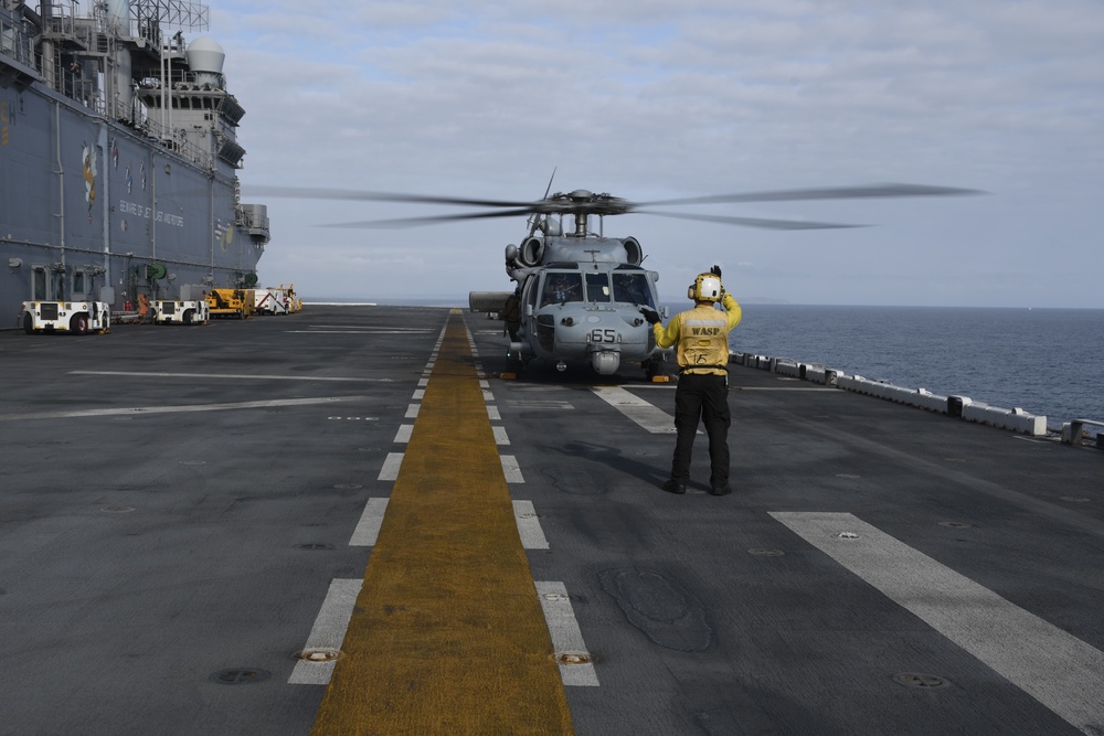 USS WASP (LHD 1) OPERATIONS AT SEA