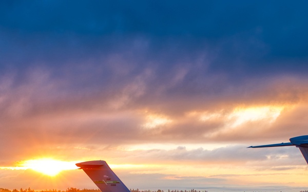 Sunrise over the McChord Field Flight Line