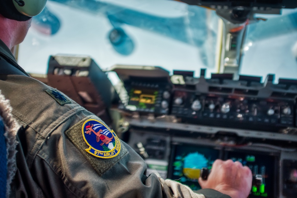 C-17 Conducts Aerial Refueling