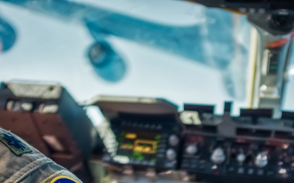 C-17 Conducts Aerial Refueling