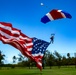 Flag arrives at the Esprit De Corps Golf Tournament