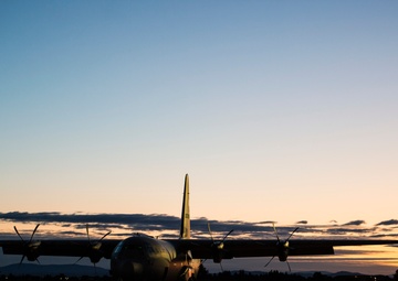 C-130 Hercules Fly Formation During Mobility Guardian 2019