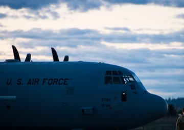 C-130 Hercules Fly Formation During Mobility Guardian 2019