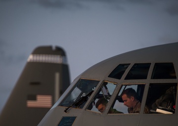 C-130 Hercules Fly Formation During Mobility Guardian 2019