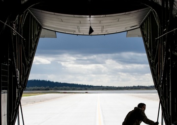 C-130 Hercules Fly Formation During Mobility Guardian 2019
