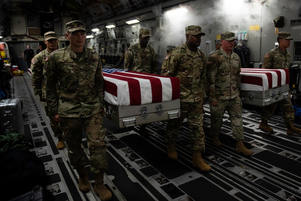 DPAA conducts Honorable Carry for remains returned from Battle of Tarawa