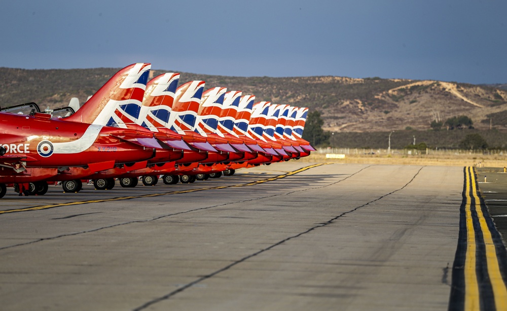 2019 MCAS Miramar Air Show: RAF Red Arrows Arrive