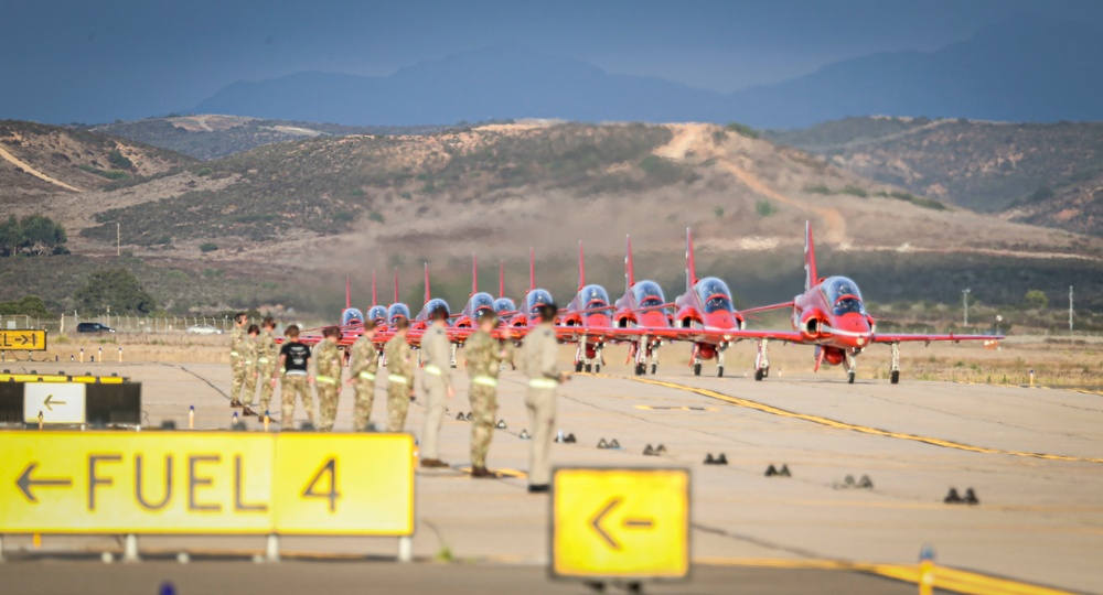 2019 MCAS Miramar Air Show: RAF Red Arrows Arrive