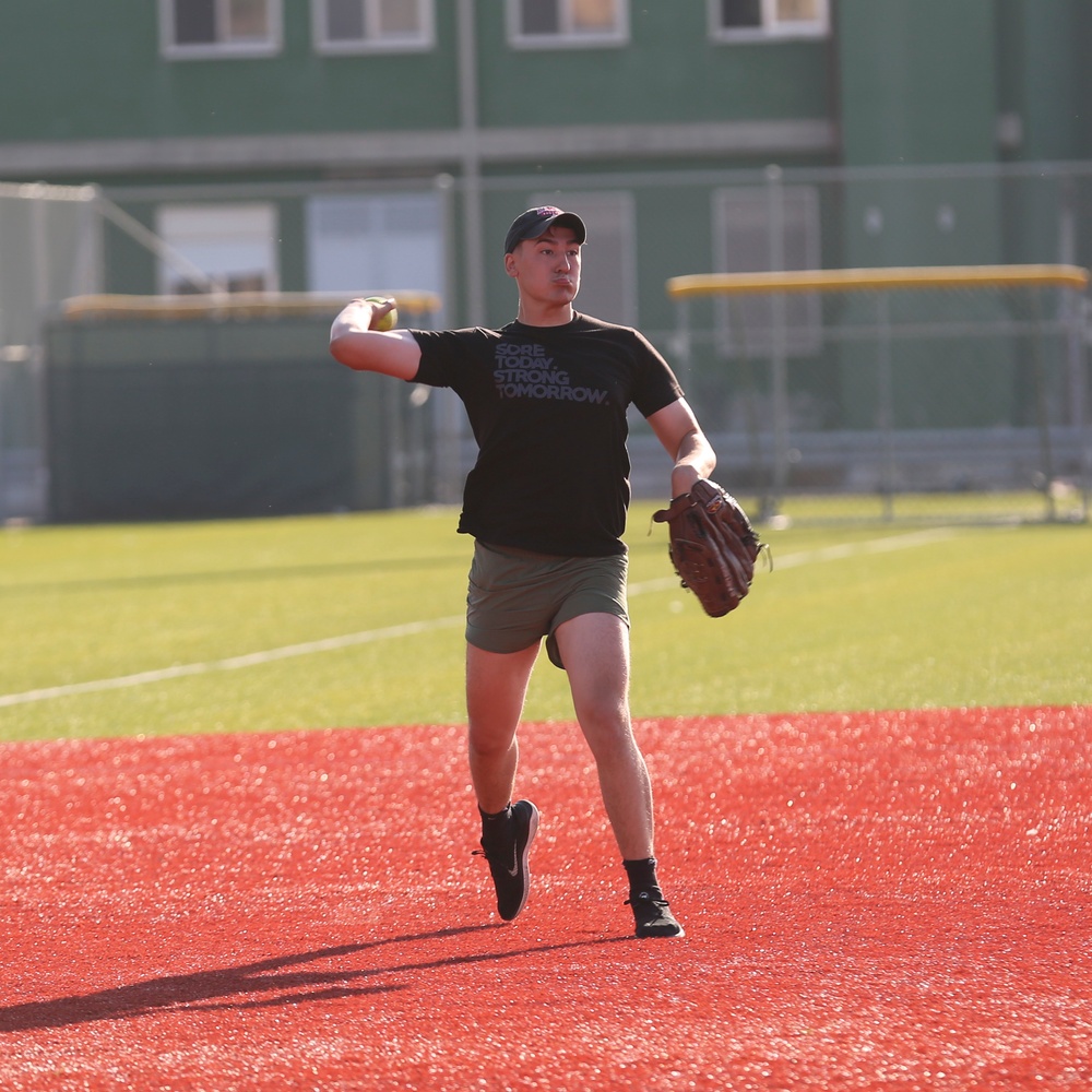 Batter up! Marines and Sailors Participate in a Softball Tournament