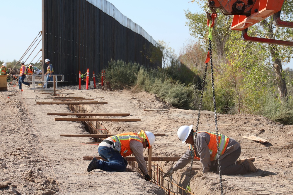 Task Force Barrier progress at Yuma, Ariz. project site