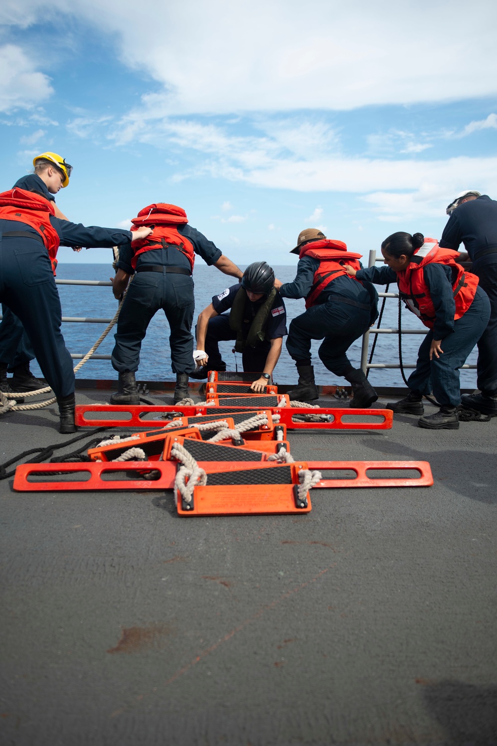 Royal Navy Sailors Visit USS San Jacinto