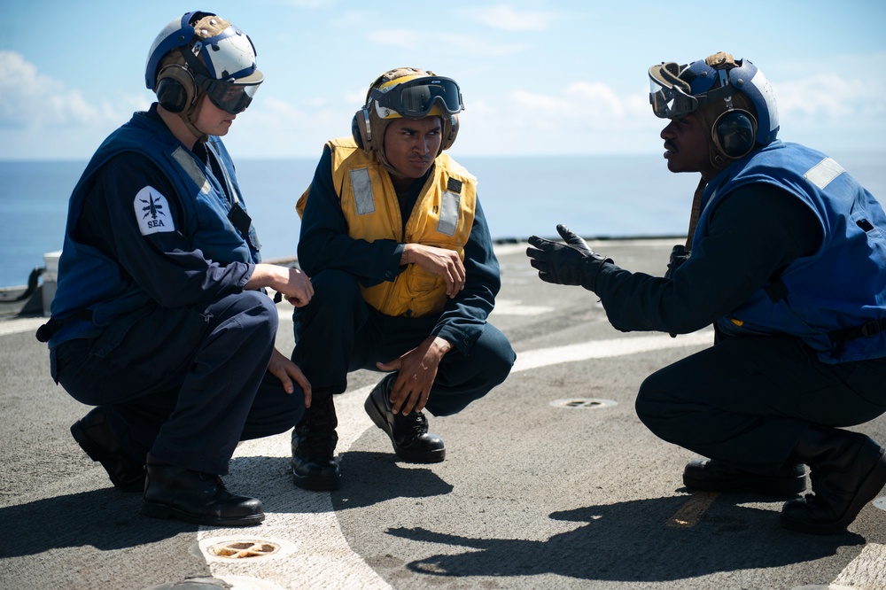 Royal Navy Sailors Visit USS San Jacinto