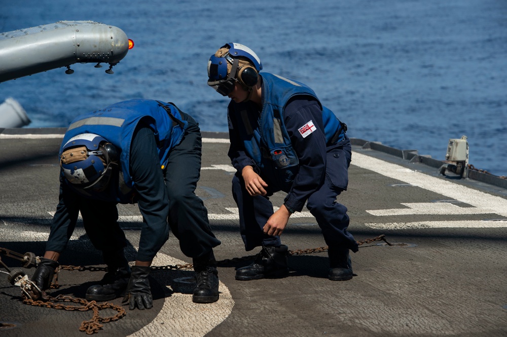 Royal Navy Sailors Visit USS San Jacinto