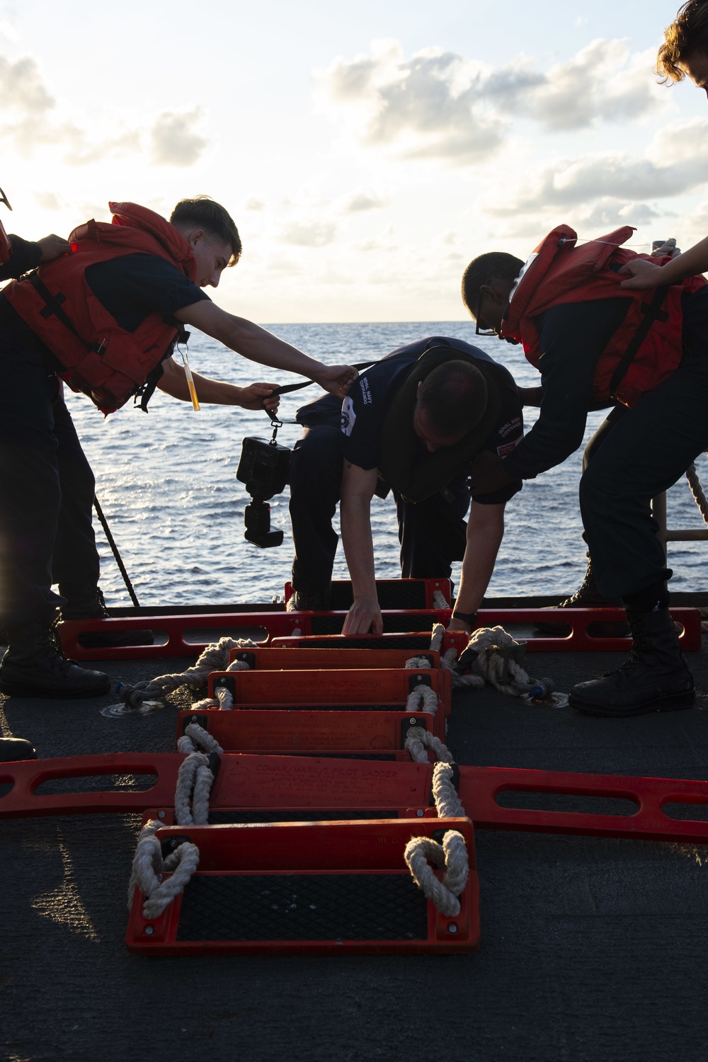 Royal Navy Sailors Visit USS San Jacinto