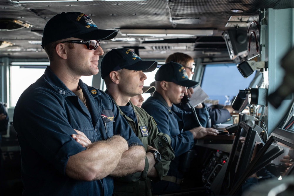 U.S. Sailors stand watch