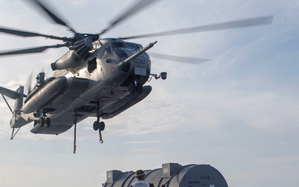 Harrier Engine Transfer aboard the USS Boxer